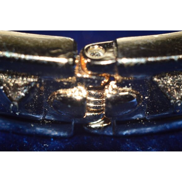 Gold Tone Star Studded Bangle & Rhinestone Tennis Bracelet Adjustable Premier - Picture 7 of 11